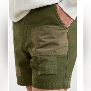 BDG Urban Outfitters Moss Green Patchwork Cargo Utility Shorts